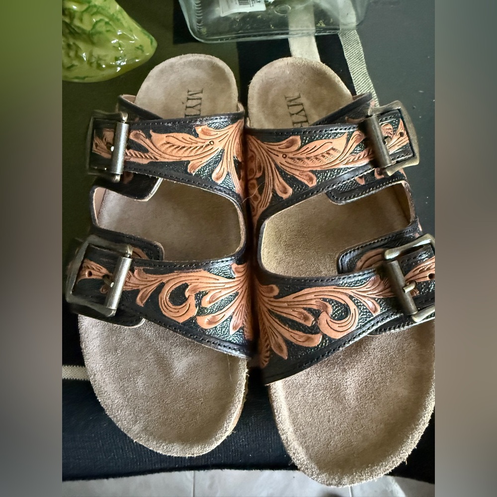 Myra Falling Feather sandals. Brand new, never worn.